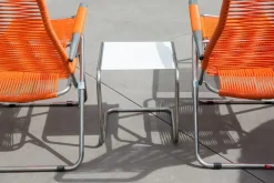Fiam Seating*Spaghetti sun lounger with footrest, Orange
