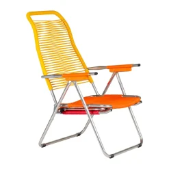 Fiam Seating*Spaghetti sun lounger with footrest, -yellow Multi