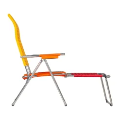 Fiam Seating*Spaghetti sun lounger with footrest, -yellow Multi