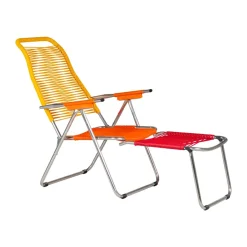 Fiam Seating*Spaghetti sun lounger with footrest, -yellow Multi