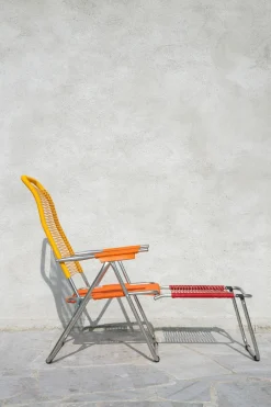 Fiam Seating*Spaghetti sun lounger with footrest, -yellow Multi