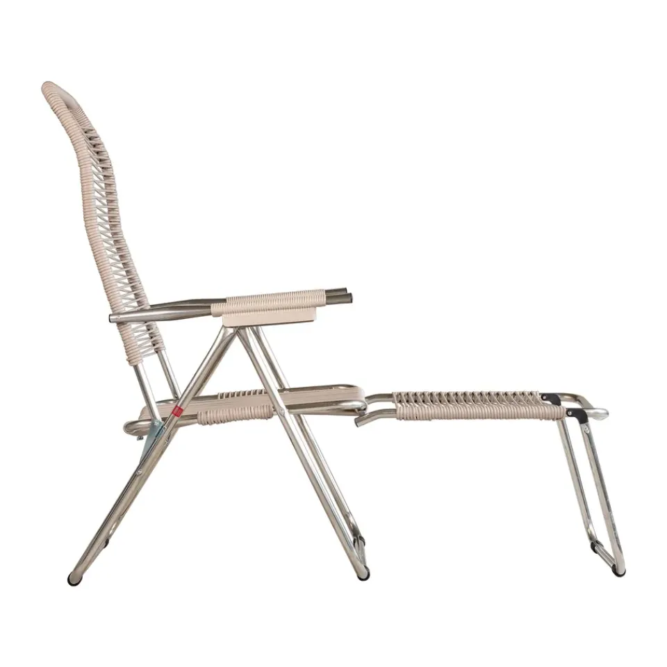 Fiam Seating*Spaghetti sun lounger with footrest, Taupe Beige