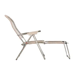 Fiam Seating*Spaghetti sun lounger with footrest, Taupe Beige