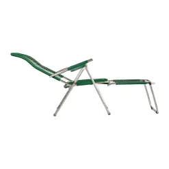 Fiam Seating*Spaghetti sun lounger with footrest, Green