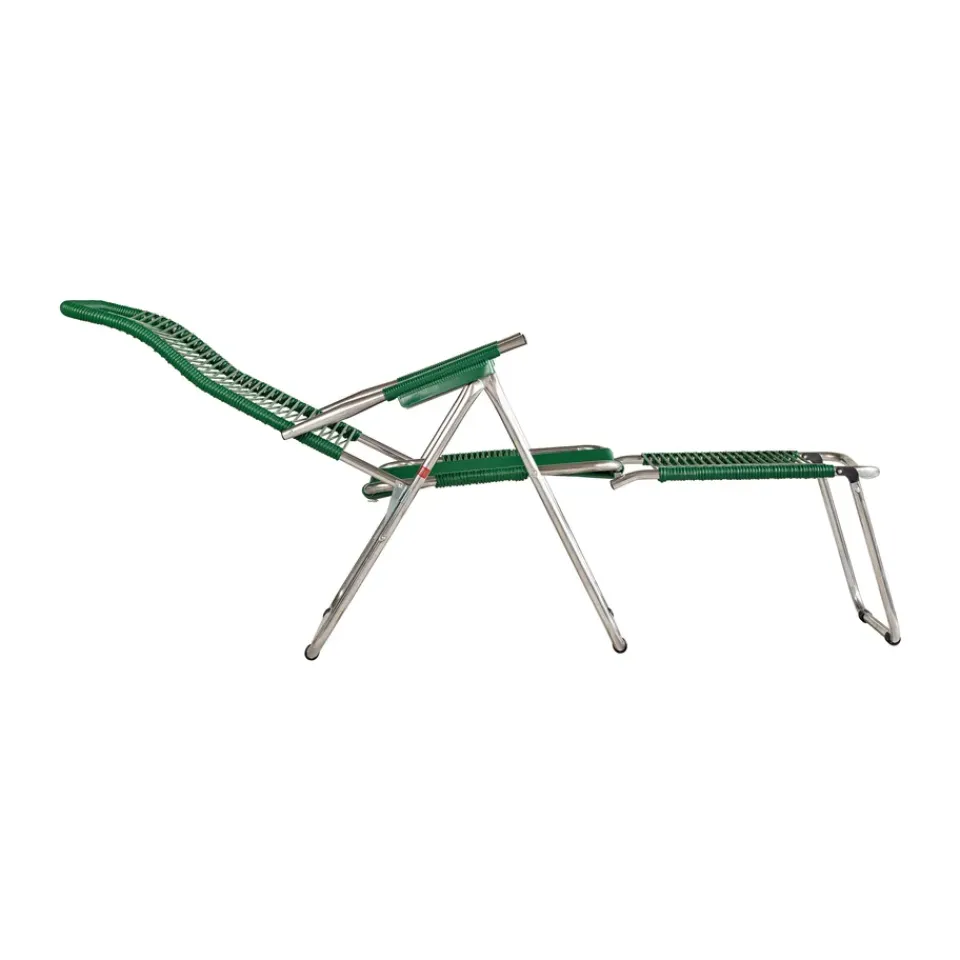 Fiam Seating*Spaghetti sun lounger with footrest, Green