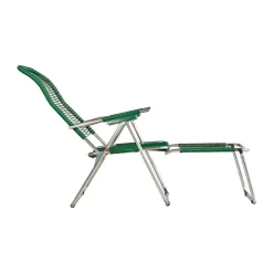 Fiam Seating*Spaghetti sun lounger with footrest, Green