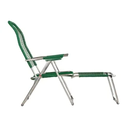 Fiam Seating*Spaghetti sun lounger with footrest, Green