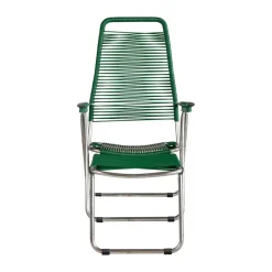 Fiam Seating*Spaghetti sun lounger with footrest, Green