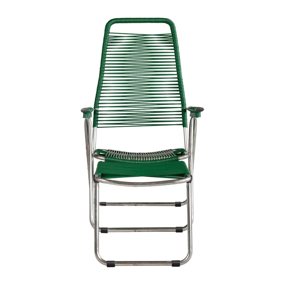 Fiam Seating*Spaghetti sun lounger with footrest, Green