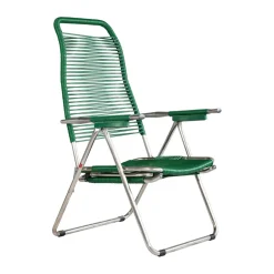 Fiam Seating*Spaghetti sun lounger with footrest, Green