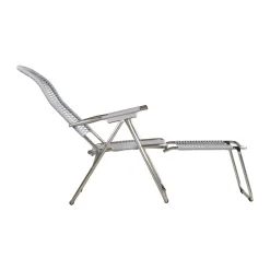 Fiam Seating*Spaghetti sun lounger with footrest, Grey
