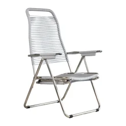 Fiam Seating*Spaghetti sun lounger with footrest, Grey
