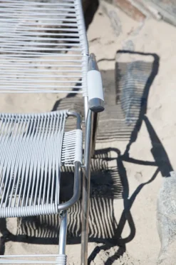 Fiam Seating*Spaghetti sun lounger with footrest, Grey
