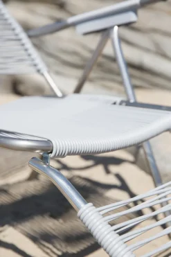 Fiam Seating*Spaghetti sun lounger with footrest, Grey