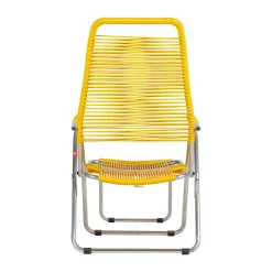Fiam Seating*Spaghetti sun lounger with footrest, Yellow