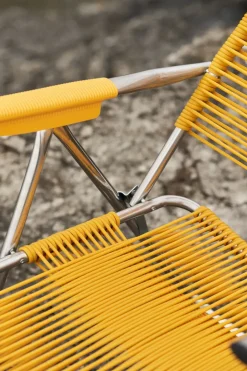 Fiam Seating*Spaghetti sun lounger with footrest, Yellow