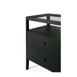 Ethnicraft Dressers & Drawer Units*Spindle dresser, lacquered oak, 4 drawers Black