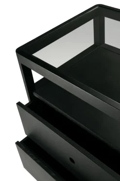 Ethnicraft Dressers & Drawer Units*Spindle dresser, lacquered oak, 4 drawers Black