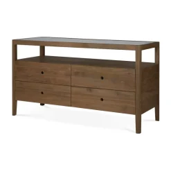 Ethnicraft Dressers & Drawer Units*Spindle dresser, Teak, 4 drawers Beige