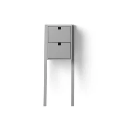 1898 Bedside Tables*Square bed- and hall way shelf, Grey