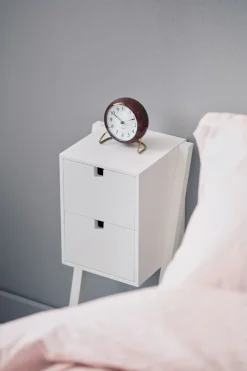 1898 Bedside Tables*Square bed- and hall way shelf, White
