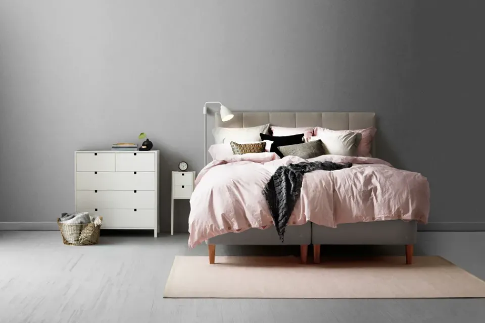 1898 Bedside Tables*Square bed- and hall way shelf, White