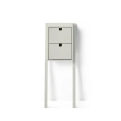 1898 Bedside Tables*Square bed- and hall way shelf, Sand Beige