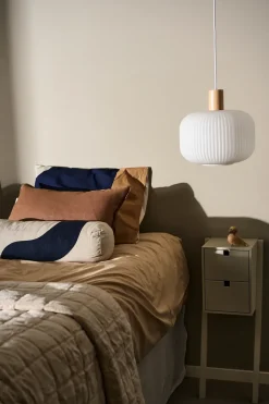 1898 Bedside Tables*Square bed- and hall way shelf, Sand Beige