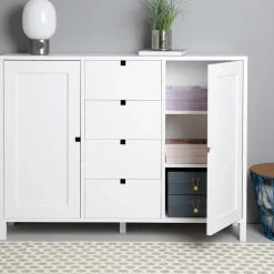 1898 Dressers & Sideboards*Square bench, White