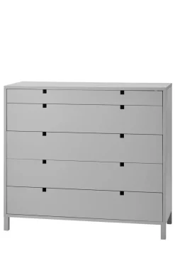 1898 Dressers & Drawer Units*Square dresser 5 drawers, Grey