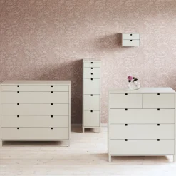 1898 Dressers & Drawer Units*Square dresser 5 drawers, Sand Beige