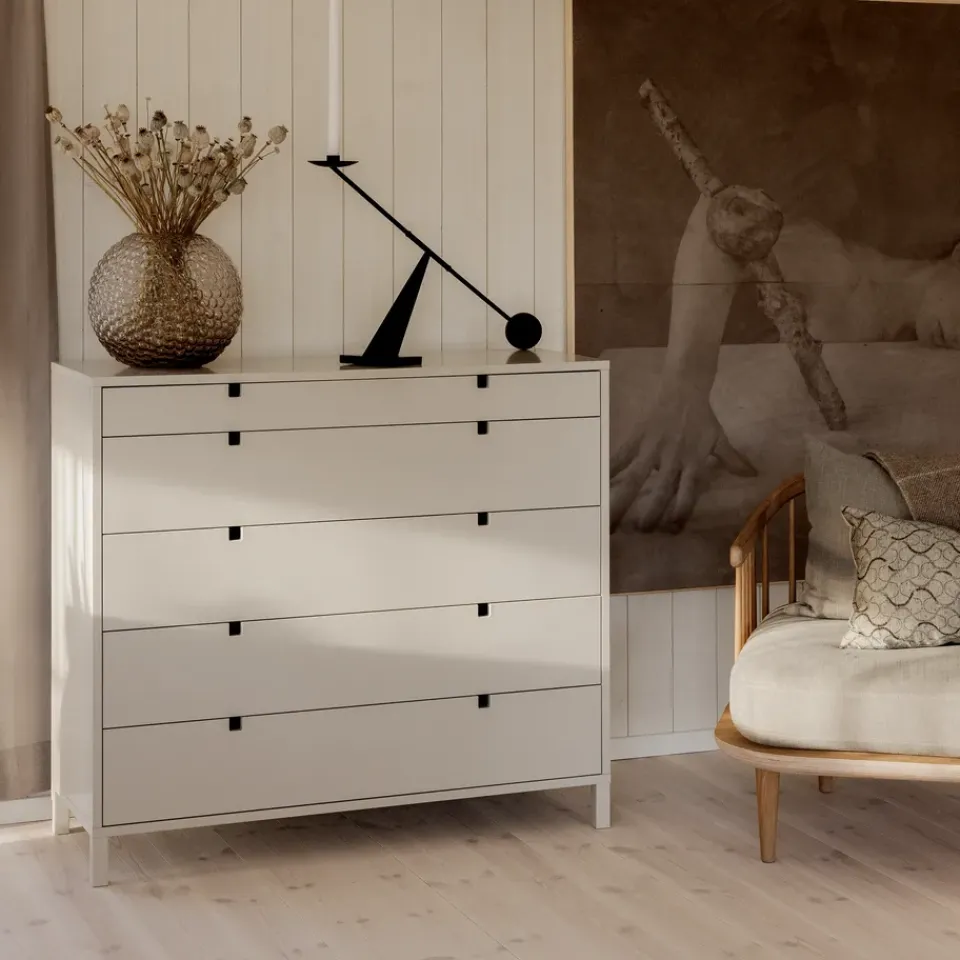 1898 Dressers & Drawer Units*Square dresser 5 drawers, Sand Beige