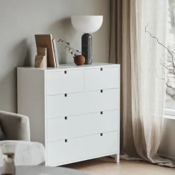1898 Dressers & Drawer Units*Square dresser 2+3 drawers, White