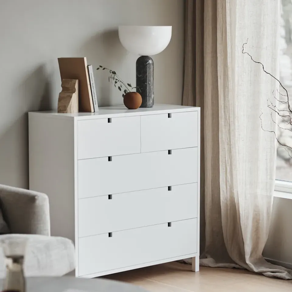 1898 Dressers & Drawer Units*Square dresser 2+3 drawers, White