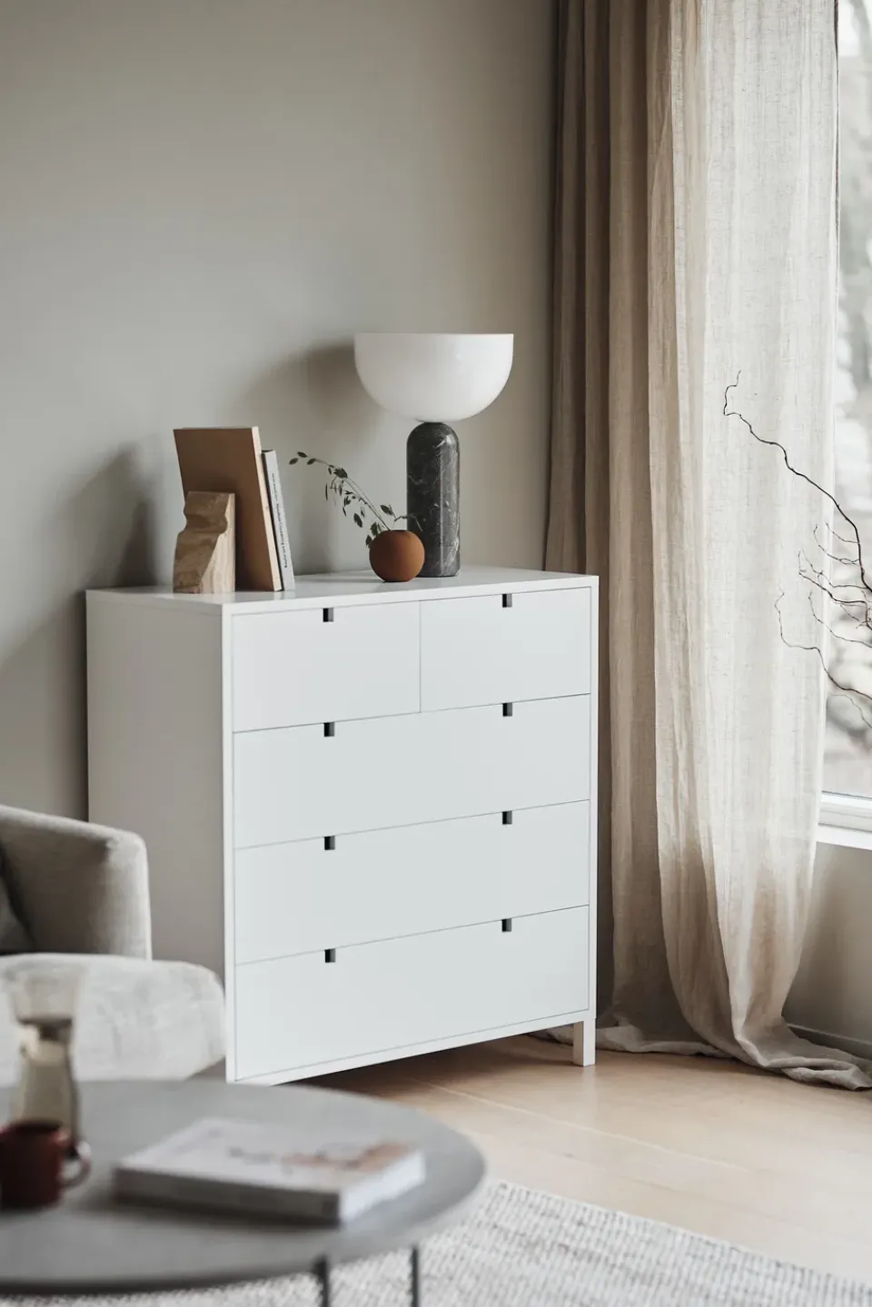 1898 Dressers & Drawer Units*Square dresser 2+3 drawers, White