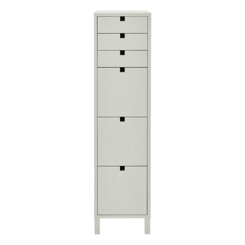 1898 Dressers & Drawer Units*Square dresser narrow 6 drawers, Sand Beige