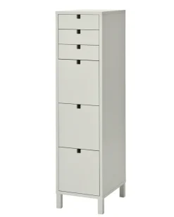 1898 Dressers & Drawer Units*Square dresser narrow 6 drawers, Sand Beige