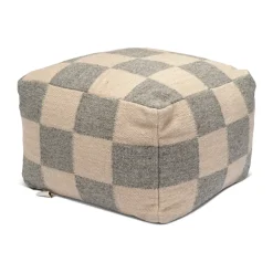 Classic Collection Sitting Poufs*Square pouf 50x50 cm, Grey-natural GreyBeige