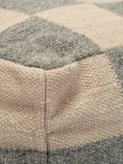 Classic Collection Sitting Poufs*Square pouf 50x50 cm, Grey-natural GreyBeige