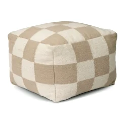 Classic Collection Sitting Poufs*Square pouf 50x50 cm, White-natural WhiteBeige