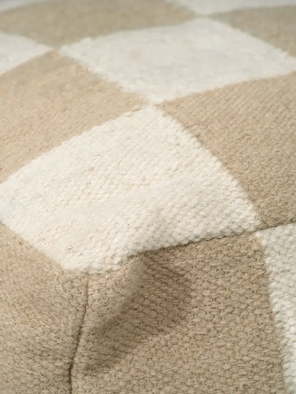 Classic Collection Sitting Poufs*Square pouf 50x50 cm, White-natural WhiteBeige
