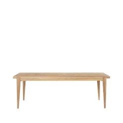 GUBI Dining Tables*S-table dining table, Oak matte lacqured. extendable Beige