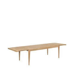 GUBI Dining Tables*S-table dining table, Oak matte lacqured. extendable Beige