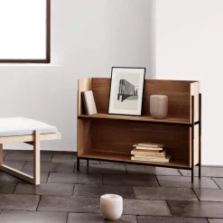 Kristina Dam Studio Shelves & Shelving Systems*Stack shelf, Oak, add on, dark oiled walnut fitting Beige
