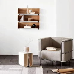 Kristina Dam Studio Shelves & Shelving Systems*Stack wall shelf, Oak, consoles in dark oiled walnut Beige