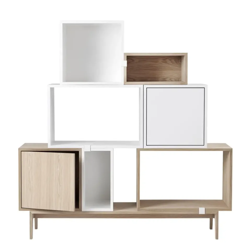 Muuto Shelves & Shelving Systems*Stacked 2.0 shelving with door, medium, White