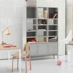Muuto Shelves & Shelving Systems*Stacked 2.0 shelving with door, medium, light Grey