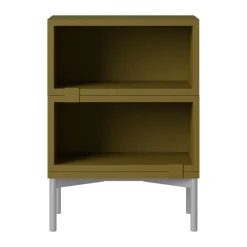 Muuto Shelves & Shelving Systems*Stacked storage system bedside table configuration 1, green Brown
