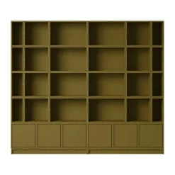 Muuto Shelves & Shelving Systems*Stacked storage system Bookcase Configuration 1, Brown Green BrownGreen