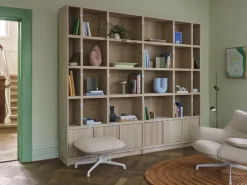 Muuto Shelves & Shelving Systems*Stacked storage system Bookcase Configuration 1, Brown Green BrownGreen